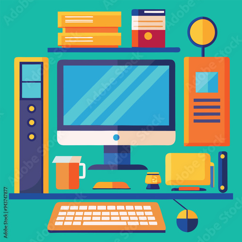 Desktop Computer Concept Illustration

