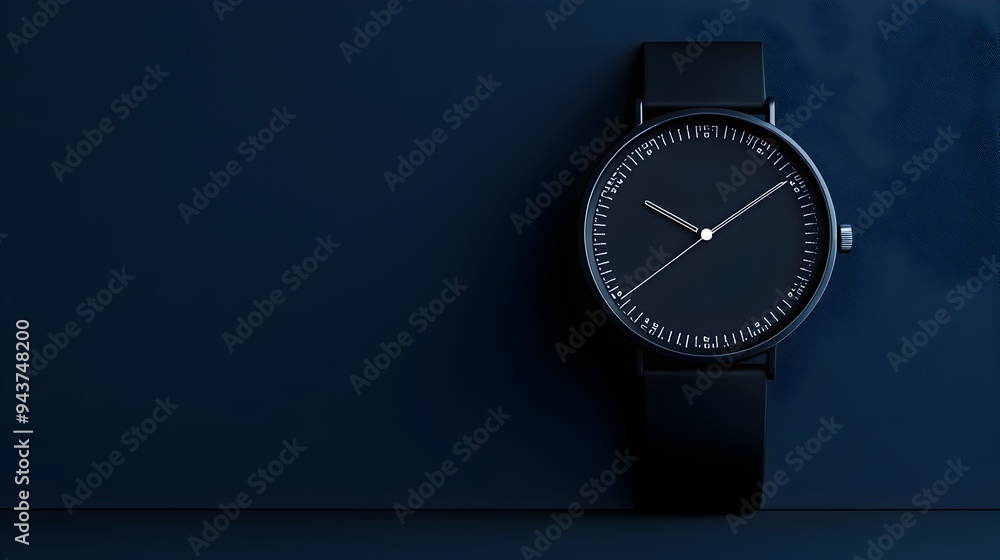 Elegant Minimalist Watch Face with Clean Design and Ample Copy Space for Branding or Text Overlay Elegant Minimalist Watch Face with Clean Design and Ample Copy Space for Branding or Text Overlay