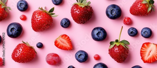 Strawberries and blueberrie...