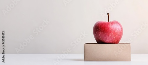 a lovely pink apple in a bo...