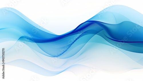Abstract Blue Waves: Dynamic Movement and Artistic Expression