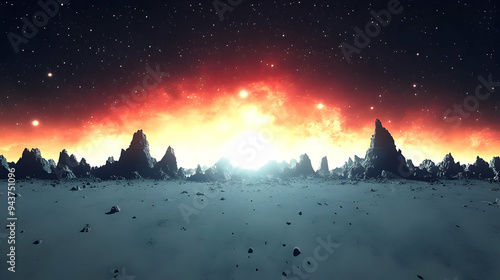 A stunning view of a distan...