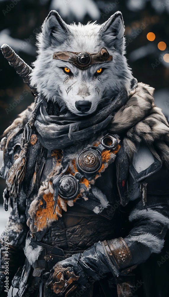 Captivating image of an anime wolf warrior a stunning fusion of fantasy and artistry Captivating image of an anime wolf warrior a stunning fusion of fantasy and artistry