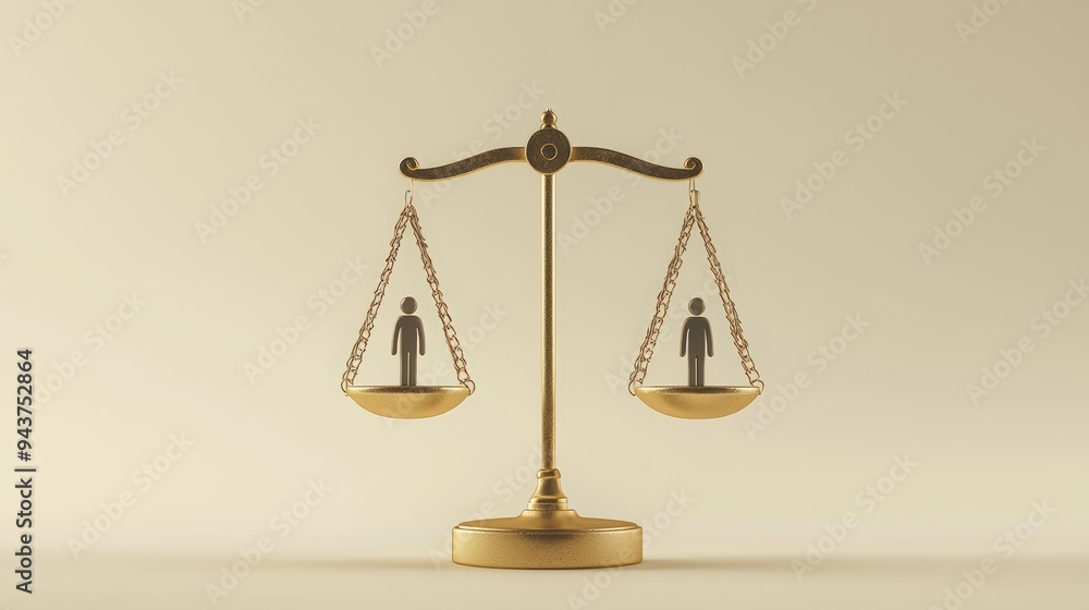 Balanced Scales with People Figures Balanced Scales with People Figures