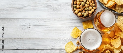Background with beer and sn...