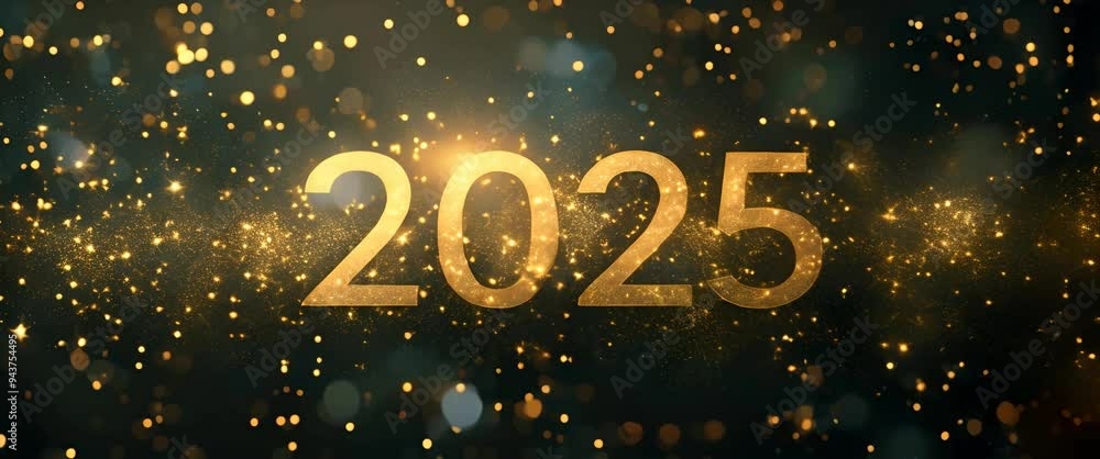 2025 new year sparkling golden glitter on black background, creating a luxurious and festive atmosphere perfect for celebrating 2025 new year sparkling golden glitter on black background, creating a luxurious and festive atmosphere perfect for celebrating