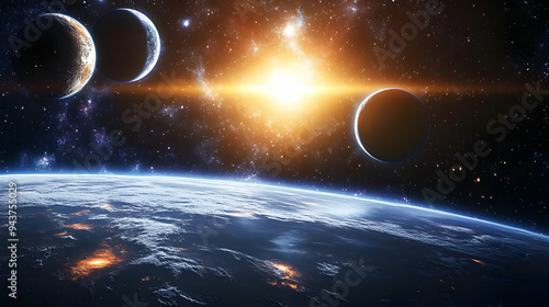 A stunning view of a planet...