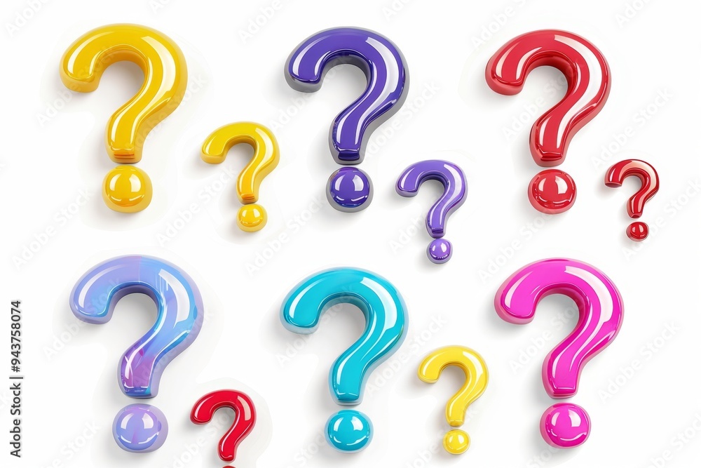 Question mark icon, quiz symbol, interrogation sign, simple rebus silhouette, questions emblem, faq set Question mark icon, quiz symbol, interrogation sign, simple rebus silhouette, questions emblem, faq set