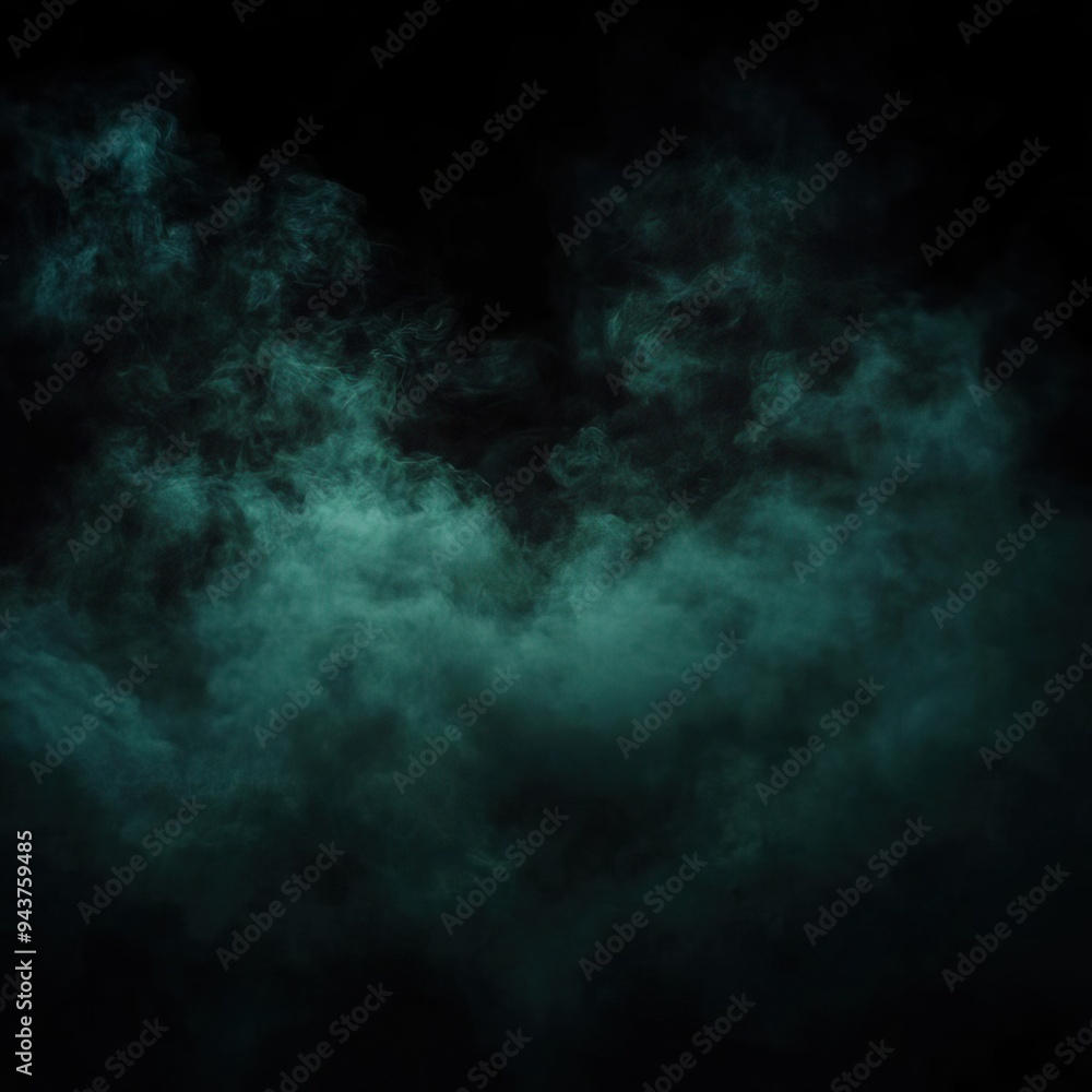 Abstract dark green mist rolling over a black background, evoking a sense of foreboding and depth, mysterious and eerie Abstract dark green mist rolling over a black background, evoking a sense of foreboding and depth, mysterious and eerie