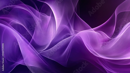 Flowing purple waves creating a luxurious and dynamic abstract background