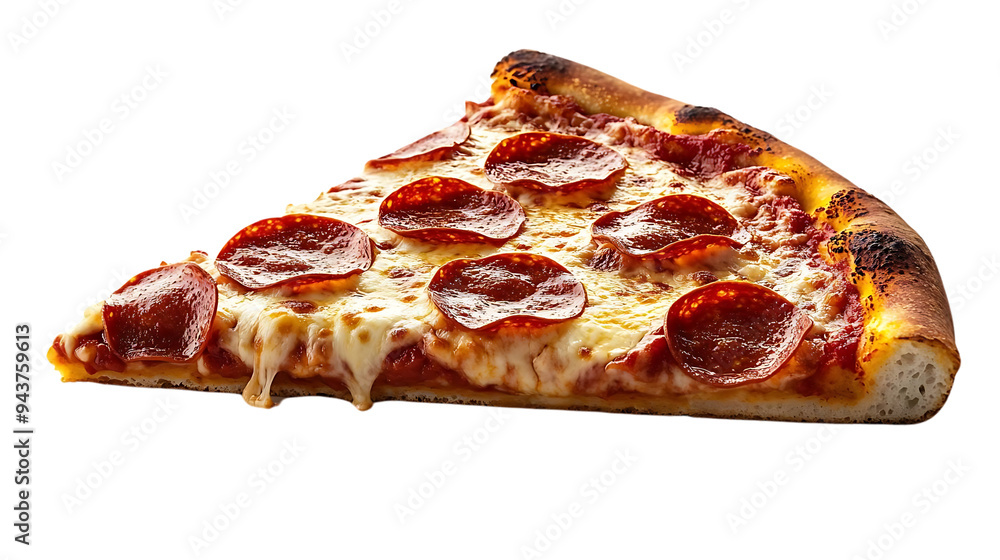 Pepperoni Pizza Slice with Melted Cheese and Tomato Sauce, Transparent Background Pepperoni Pizza Slice with Melted Cheese and Tomato Sauce, Transparent Background