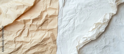 Close up of crumpled craft ...