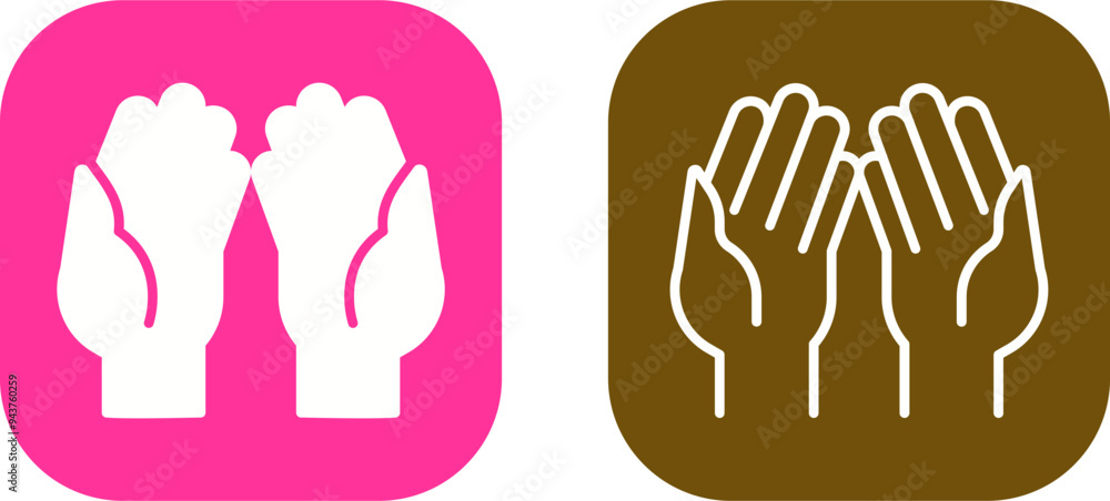 Praying Hands Vector Icon Praying Hands Vector Icon