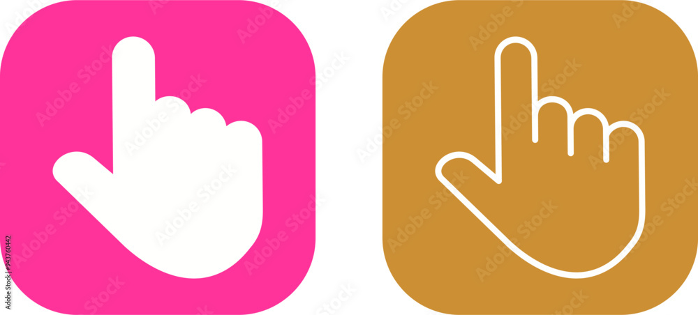 Raised Finger Vector Icon Raised Finger Vector Icon