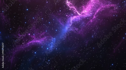 Purple and blue stars in a space background