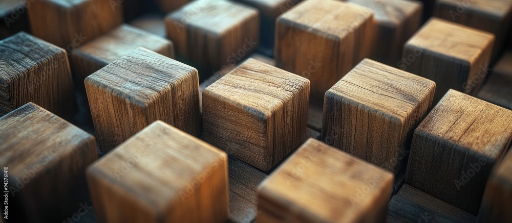 Wooden blocks with copy space and a business theme Wooden blocks with copy space and a business theme