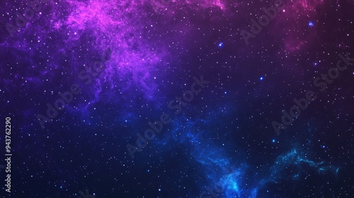 Purple and blue stars in a space background