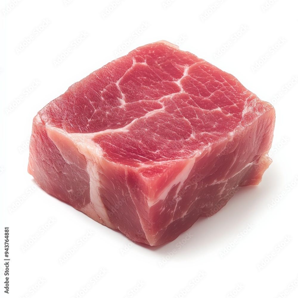 Raw Pork Steak Isolated on White Background. Raw Pork Steak Isolated on White Background.