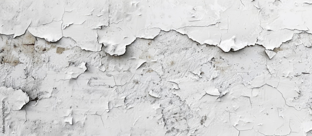 Obraz premium Rough grungy texture of a cement wall and background in white. with copy space image. Place for adding text or design