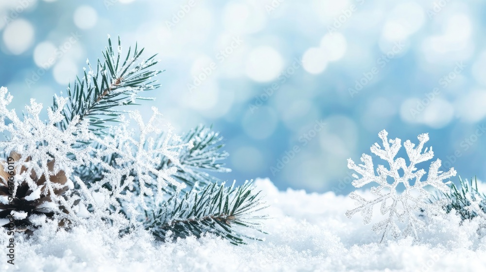 Winter background with snowflakes. Christmas and New Year concept Winter background with snowflakes. Christmas and New Year concept