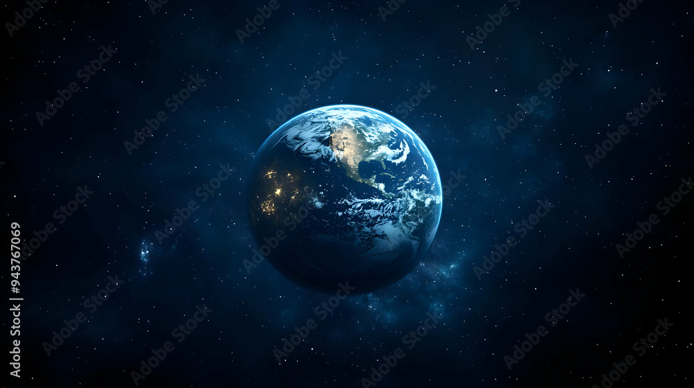 Fototapeta premium A stunning view of planet Earth in the vast expanse of space.