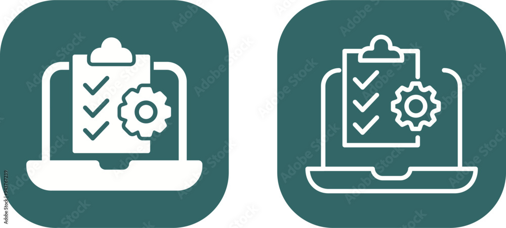 Online Checklist Vector Icon Online Checklist Vector Icon