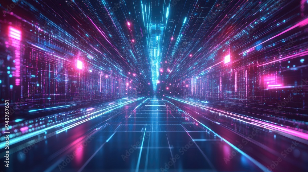 Digital background for tech, AI, data, audio, graphics Digital background for tech, AI, data, audio, graphics