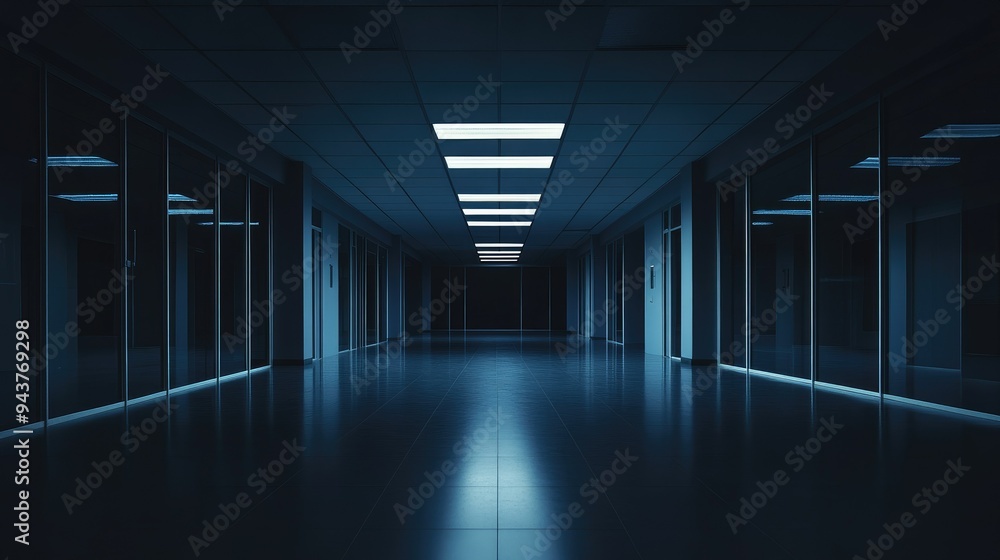Empty elegant dark room at night with copy space Empty elegant dark room at night with copy space