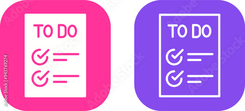 Today to Done CheckList Vector Icon