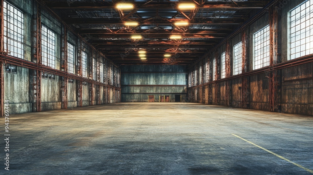 Evoking an Ambiance of Empty Warehouse with Dramatic Lighting Evoking an Ambiance of Empty Warehouse with Dramatic Lighting