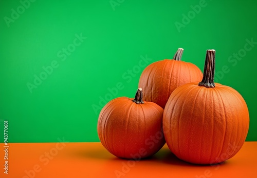 3D rendering of Halloween pumpkins.