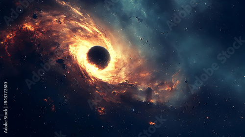 A swirling cosmic vortex wi...