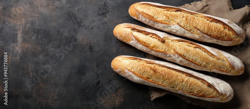 Baguette long white bread m...