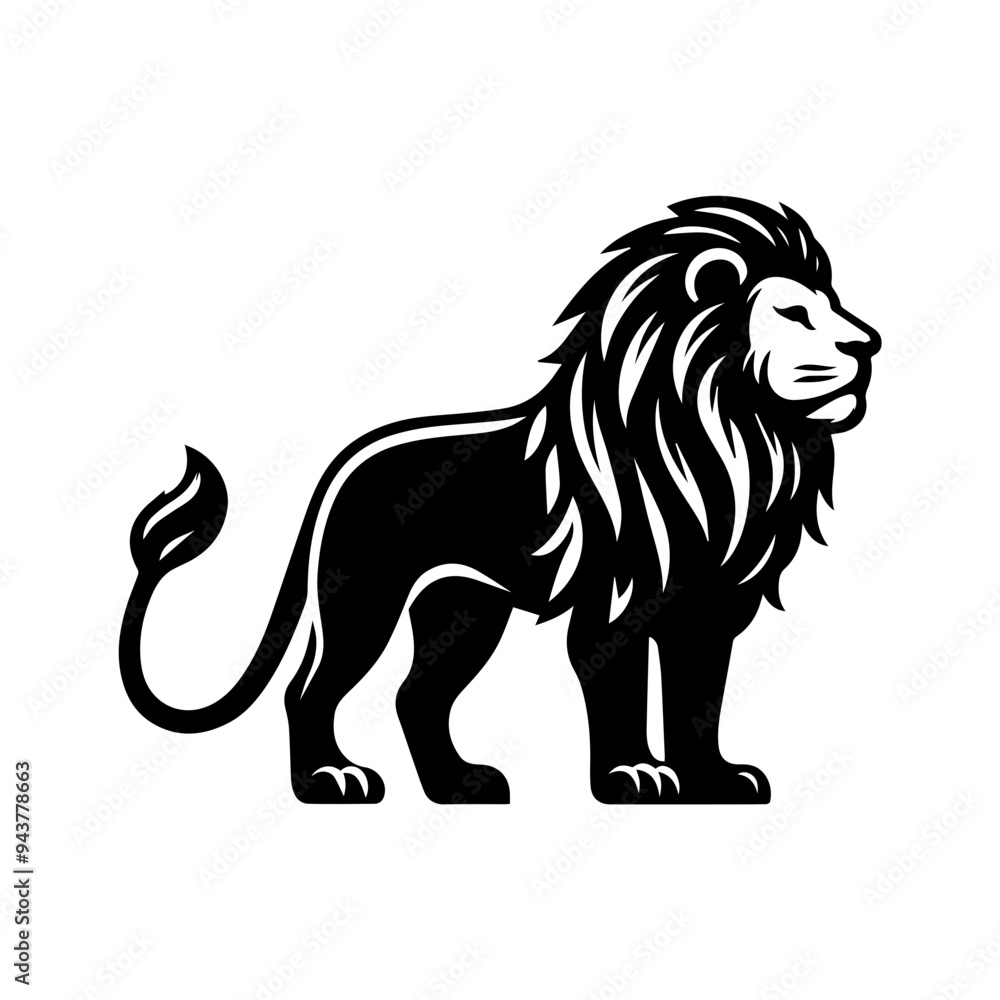 male lion clip art flat style. male lion clip art flat style.