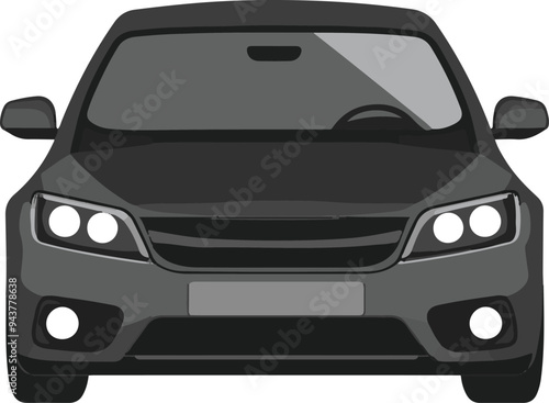  Car Bus Icon vector isolated on white background. Black bus vector icon