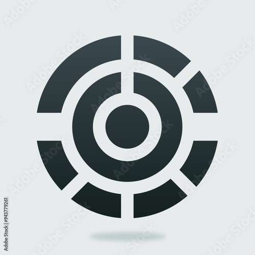 Elegant Minimalist Logo with Geometric Circular Shapes - Vector Design
