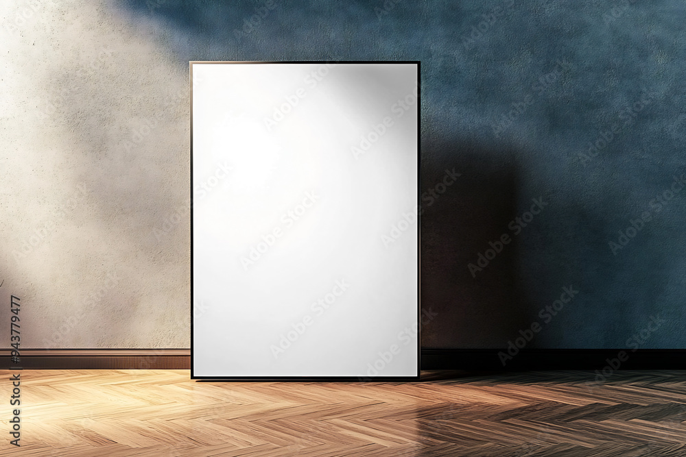 empty vertical blank billboard on the floor empty vertical blank billboard on the floor