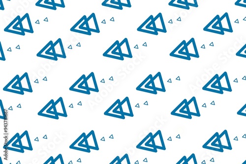 Free Download seamless pattern with shapes, pattern with shapes, pattern with arrows, pattern with figures, pattern with triangle, white background with blue triangle, pattern background, blue background, blue - GFXLoad