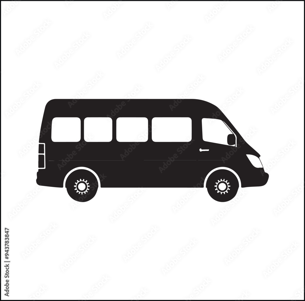Bus Icon vector isolated on white background. Black bus vector icon Bus Icon vector isolated on white background. Black bus vector icon