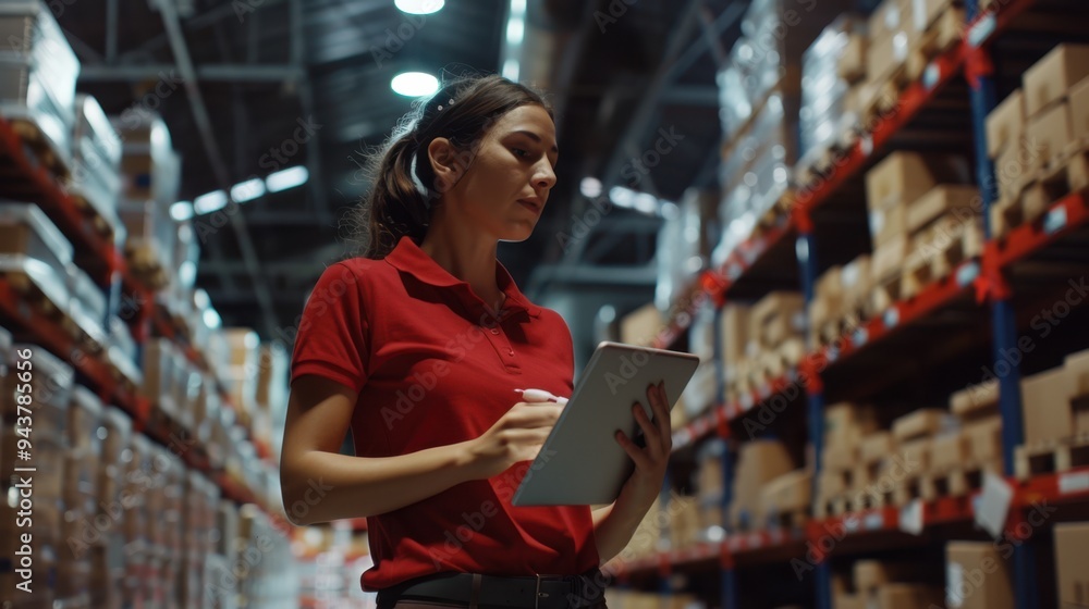 The Warehouse Worker with Tablet The Warehouse Worker with Tablet