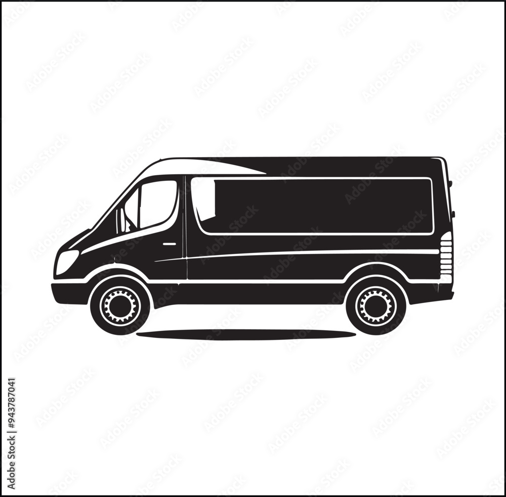 mini Bus silhouette vector Design mini Bus silhouette vector Design