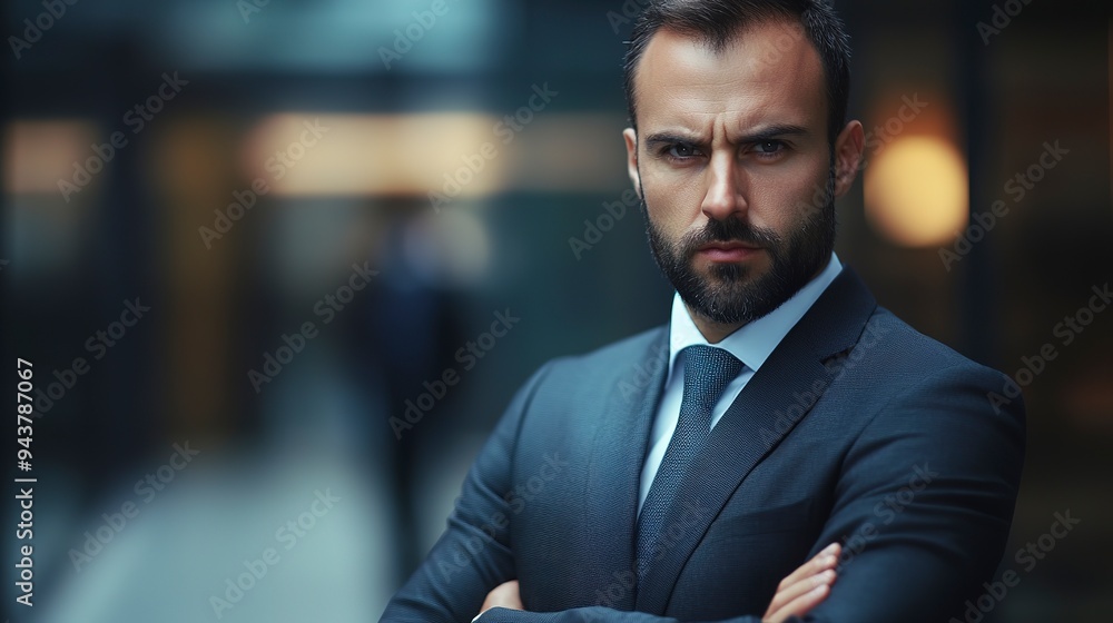a businessman with a strict expression a businessman with a strict expression