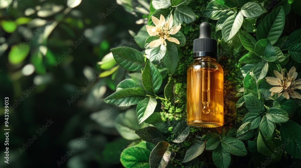 self-care practices, symbolizing self-love and rejuvenation, hair oiling is a sacred ritual portrayed through a fragrant bottle of oil against a backdrop of green foliage self-care practices, symbolizing self-love and rejuvenation, hair oiling is a sacred ritual portrayed through a fragrant bottle of oil against a backdrop of green foliage
