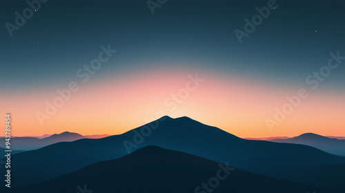 A sunrise seen from a mountaintop symbolizing