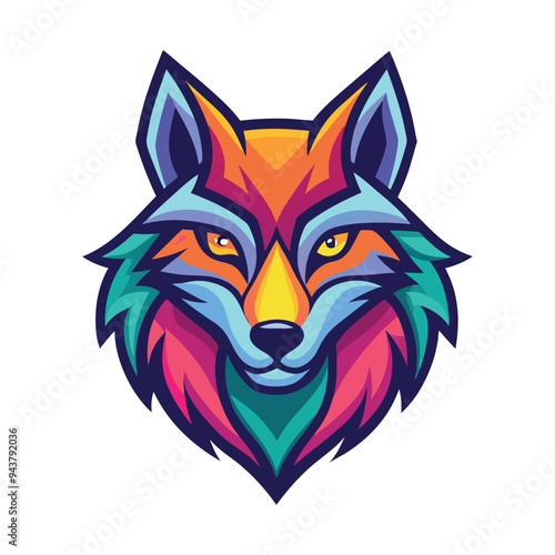 Wolf vector logo 