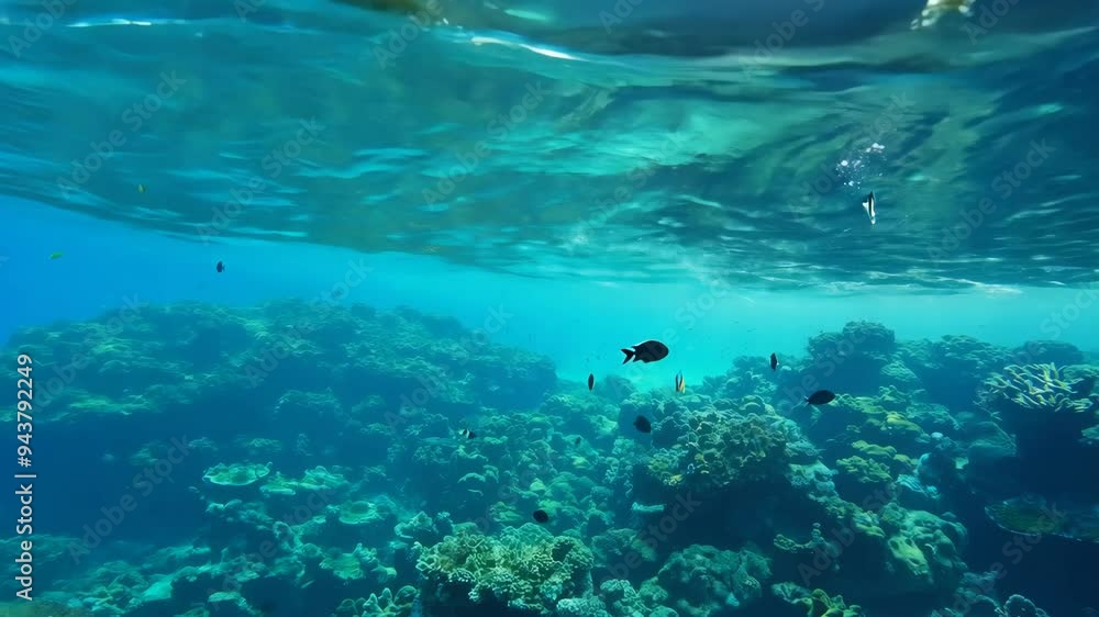 Exploring the breathtaking turquoise waters and lush mountains of a tropical paradise at sunset Exploring the breathtaking turquoise waters and lush mountains of a tropical paradise at sunset