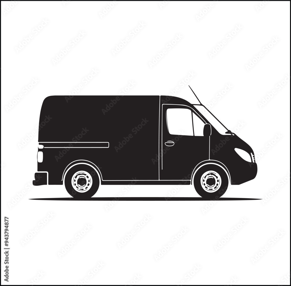 mini Bus silhouette vector Design mini Bus silhouette vector Design