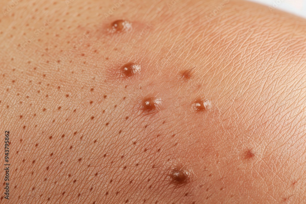 Fototapeta premium Mpox or monkey pox on human skin