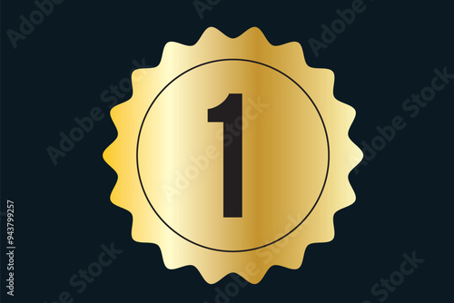 Premium Quality rosette icon set. warranty badge vector symbol. 1st number special honor award sign. high standard approval certificate symbol. guarantee ribbon icon.