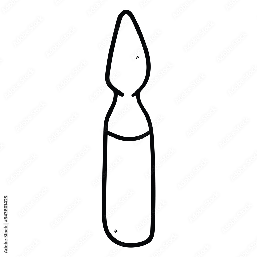 Hand drawn doodle ampoule on white background. Hand drawn doodle ampoule on white background.